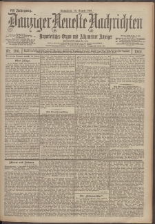 Danziger Neueste Nachrichten : unparteiisches Organ und allgemeiner Anzeiger 186/1901
