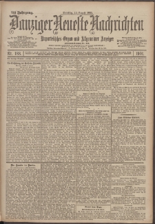 Danziger Neueste Nachrichten : unparteiisches Organ und allgemeiner Anzeiger 188/1901