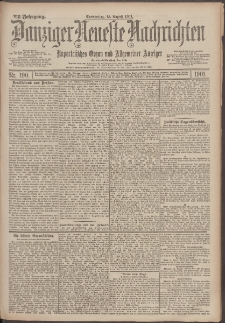Danziger Neueste Nachrichten : unparteiisches Organ und allgemeiner Anzeiger 190/1901