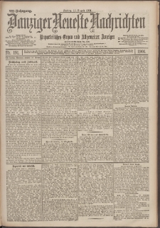 Danziger Neueste Nachrichten : unparteiisches Organ und allgemeiner Anzeiger 191/1901