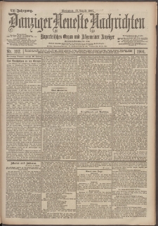 Danziger Neueste Nachrichten : unparteiisches Organ und allgemeiner Anzeiger 192/1901