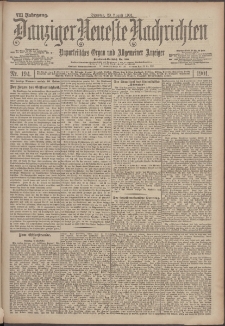 Danziger Neueste Nachrichten : unparteiisches Organ und allgemeiner Anzeiger 194/1901
