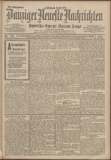 Danziger Neueste Nachrichten : unparteiisches Organ und allgemeiner Anzeiger 195/1901