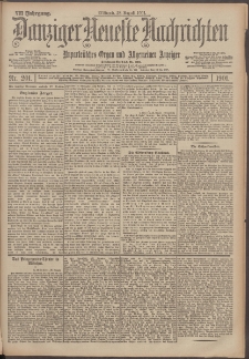 Danziger Neueste Nachrichten : unparteiisches Organ und allgemeiner Anzeiger 201/1901