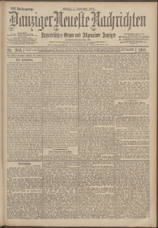 Danziger Neueste Nachrichten : unparteiisches Organ und allgemeiner Anzeiger 205/1901