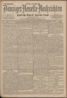 Danziger Neueste Nachrichten : unparteiisches Organ und allgemeiner Anzeiger 206/1901