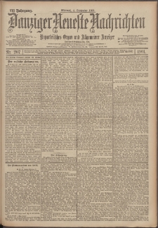 Danziger Neueste Nachrichten : unparteiisches Organ und allgemeiner Anzeiger 207/1901