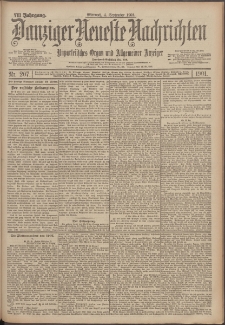 Danziger Neueste Nachrichten : unparteiisches Organ und allgemeiner Anzeiger 207/1901