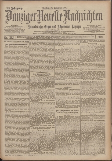 Danziger Neueste Nachrichten : unparteiisches Organ und allgemeiner Anzeiger 212/1901