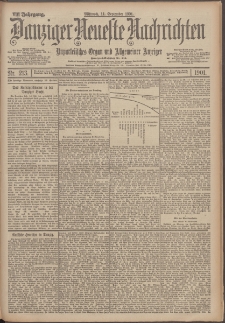 Danziger Neueste Nachrichten : unparteiisches Organ und allgemeiner Anzeiger 213/1901