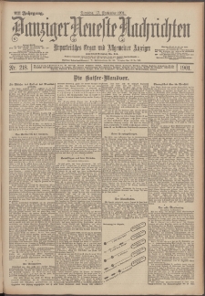 Danziger Neueste Nachrichten : unparteiisches Organ und allgemeiner Anzeiger 218/1901