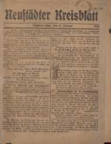 Neustadter Kreis - Blatt, nr.1, 1918
