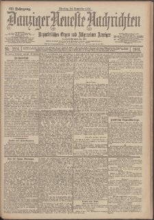 Danziger Neueste Nachrichten : unparteiisches Organ und allgemeiner Anzeiger 224/1901