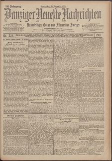 Danziger Neueste Nachrichten : unparteiisches Organ und allgemeiner Anzeiger 226/1901