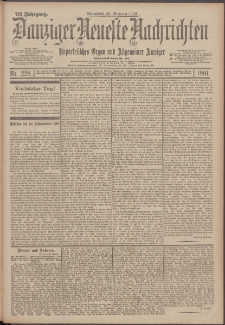 Danziger Neueste Nachrichten : unparteiisches Organ und allgemeiner Anzeiger 228/1901