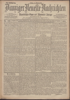 Danziger Neueste Nachrichten : unparteiisches Organ und allgemeiner Anzeiger 233/1901