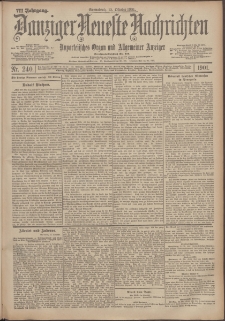 Danziger Neueste Nachrichten : unparteiisches Organ und allgemeiner Anzeiger 240/1901