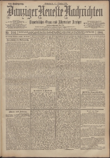 Danziger Neueste Nachrichten : unparteiisches Organ und allgemeiner Anzeiger 256/1901