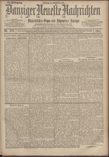 Danziger Neueste Nachrichten : unparteiisches Organ und allgemeiner Anzeiger 259/1901