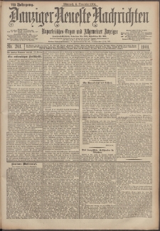 Danziger Neueste Nachrichten : unparteiisches Organ und allgemeiner Anzeiger 261/1901