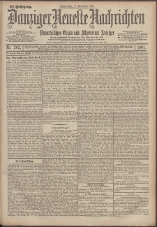 Danziger Neueste Nachrichten : unparteiisches Organ und allgemeiner Anzeiger 262/1901