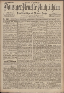 Danziger Neueste Nachrichten : unparteiisches Organ und allgemeiner Anzeiger 270/1901