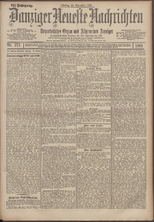 Danziger Neueste Nachrichten : unparteiisches Organ und allgemeiner Anzeiger 271/1901