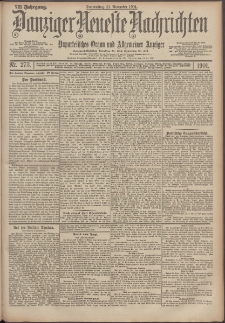 Danziger Neueste Nachrichten : unparteiisches Organ und allgemeiner Anzeiger 273/1901