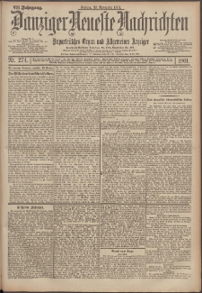 Danziger Neueste Nachrichten : unparteiisches Organ und allgemeiner Anzeiger 274/1901