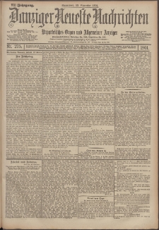 Danziger Neueste Nachrichten : unparteiisches Organ und allgemeiner Anzeiger 275/1901