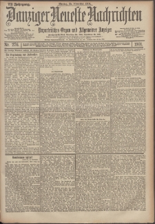 Danziger Neueste Nachrichten : unparteiisches Organ und allgemeiner Anzeiger 276/1901