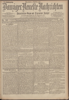 Danziger Neueste Nachrichten : unparteiisches Organ und allgemeiner Anzeiger 287/1901