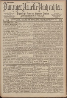 Danziger Neueste Nachrichten : unparteiisches Organ und allgemeiner Anzeiger 288/1901
