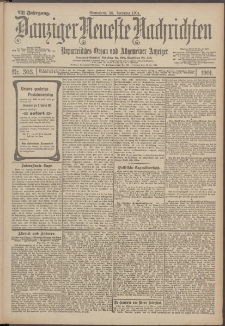 Danziger Neueste Nachrichten : unparteiisches Organ und allgemeiner Anzeiger 303/1901