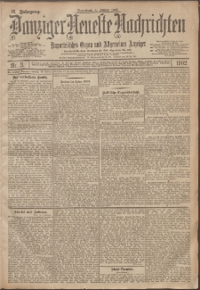 Danziger Neueste Nachrichten : unparteiisches Organ und allgemeiner Anzeiger 3/1902
