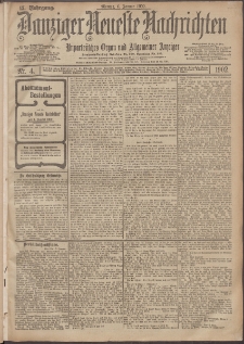 Danziger Neueste Nachrichten : unparteiisches Organ und allgemeiner Anzeiger 4/1902