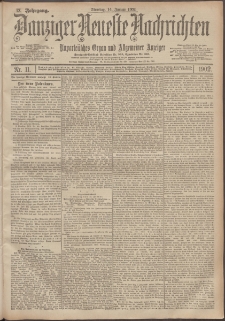 Danziger Neueste Nachrichten : unparteiisches Organ und allgemeiner Anzeiger 11/1902