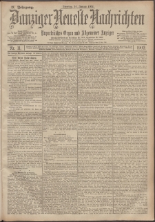 Danziger Neueste Nachrichten : unparteiisches Organ und allgemeiner Anzeiger 11/1902