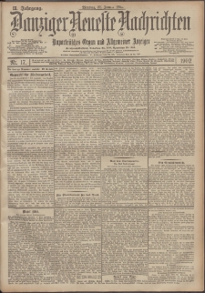 Danziger Neueste Nachrichten : unparteiisches Organ und allgemeiner Anzeiger 17/1902