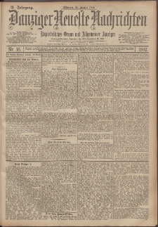 Danziger Neueste Nachrichten : unparteiisches Organ und allgemeiner Anzeiger 18/1902