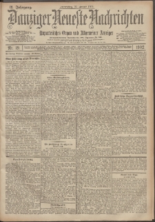 Danziger Neueste Nachrichten : unparteiisches Organ und allgemeiner Anzeiger 19/1902