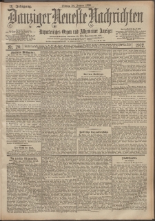Danziger Neueste Nachrichten : unparteiisches Organ und allgemeiner Anzeiger 20/1902