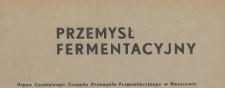 Przemysł Fermentacyjny : organ Centralnego Zarządu Państwowego Przemysłu Fermentacyjnego w Warszawie, 1948.08-09 nr 8/9