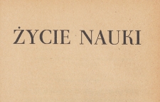 Życie Nauki : miesięcznik naukoznawczy, 1951 nr 7-8