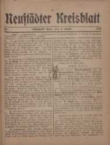 Neustadter Kreis - Blatt, nr.26, 1918