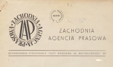 Zachodnia Agencja Prasowa, 1946.12.17 nr 1