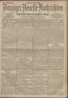 Danziger Neueste Nachrichten : unparteiisches Organ und allgemeiner Anzeiger 26/1902