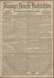 Danziger Neueste Nachrichten : unparteiisches Organ und allgemeiner Anzeiger 31/1902