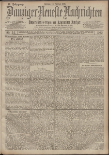 Danziger Neueste Nachrichten : unparteiisches Organ und allgemeiner Anzeiger 34/1902