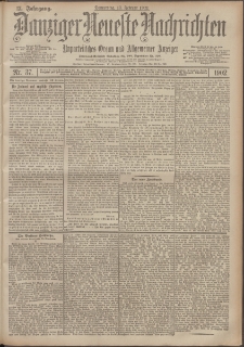Danziger Neueste Nachrichten : unparteiisches Organ und allgemeiner Anzeiger 37/1902